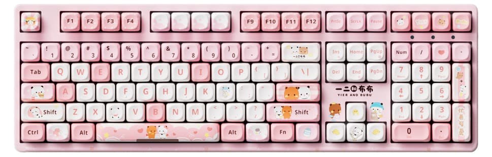 Bàn phím cơ AKKO 3108 V3 Yier and Bubu Pink