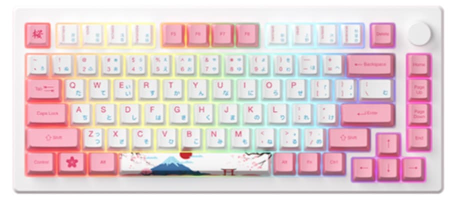 Bàn phím cơ AKKO MOD 007B HE Tokyo Sakura – Kailh sakura Pink Magnetic