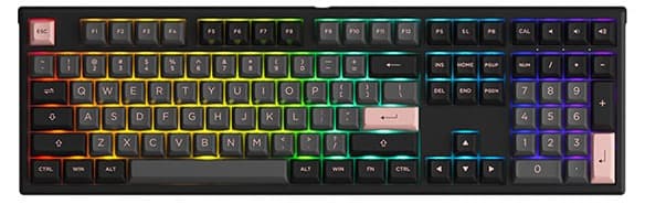 Bàn phím cơ AKKO MonsGeek MG108 Black & Pink Akko V3 Cream Yellow switch