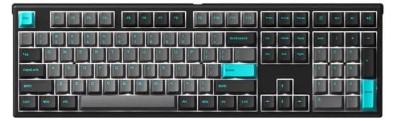 Bàn phím cơ AKKO MonsGeek MG108 Black & Cyan — red