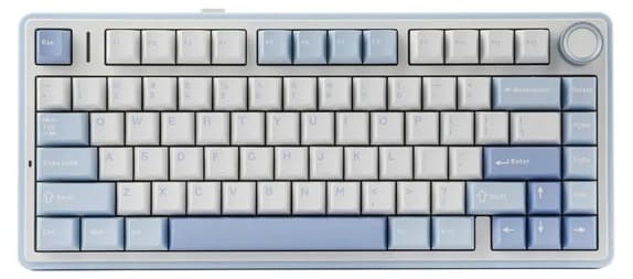 Bàn phím cơ Aula 3 MODE F75 Xanh nhạt+trắng+xanh đậm Grey Wood V3 switch