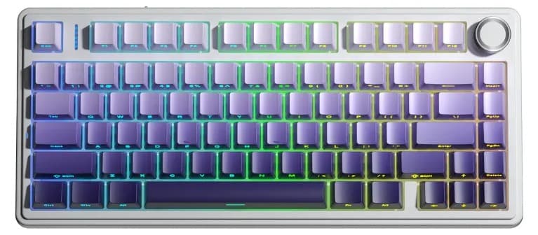 Bàn phím cơ Aula 3 MODE F75/ F75 PRO Trắng+tím gradient Star Vector switch