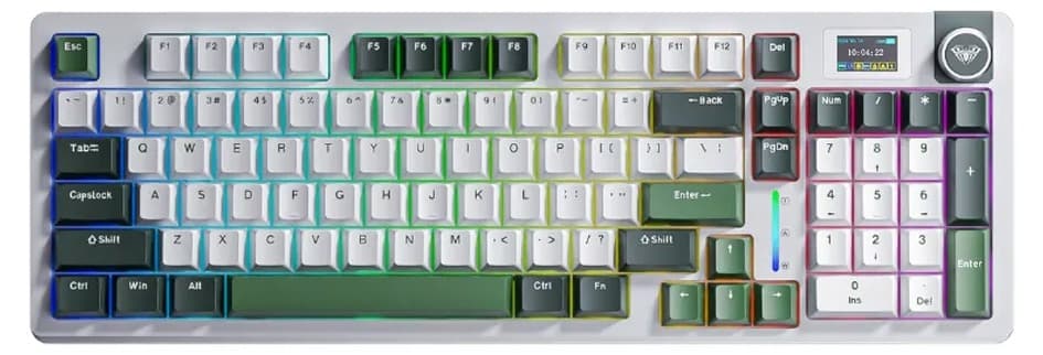 Bàn phím cơ Aula 3 MODE S98 Xanh lá + trắng Greywood V4 switch