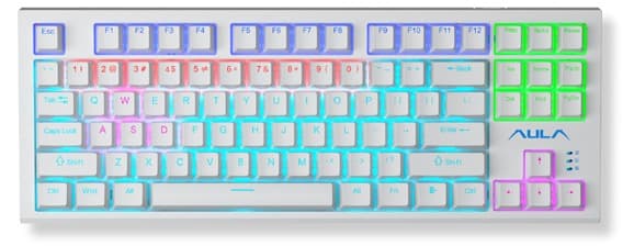 Bàn phím cơ Aula F3032 Trắng Brown Switch