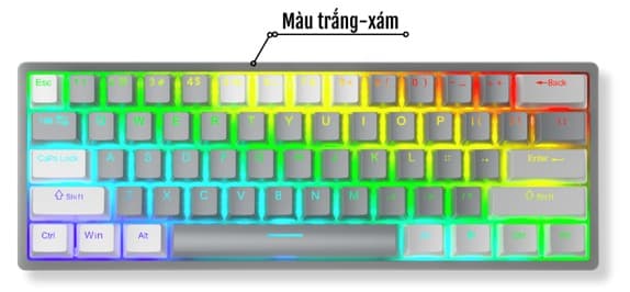 Bàn phím cơ Aula F3261 Trắng Xám