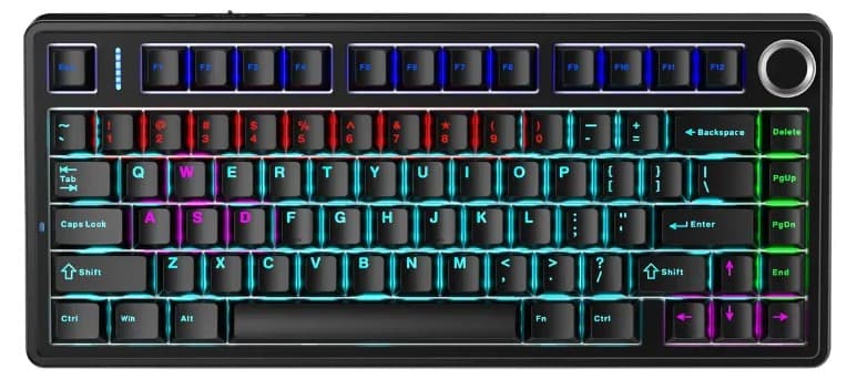Bàn phím cơ Aula F75 Đen Blue Switch