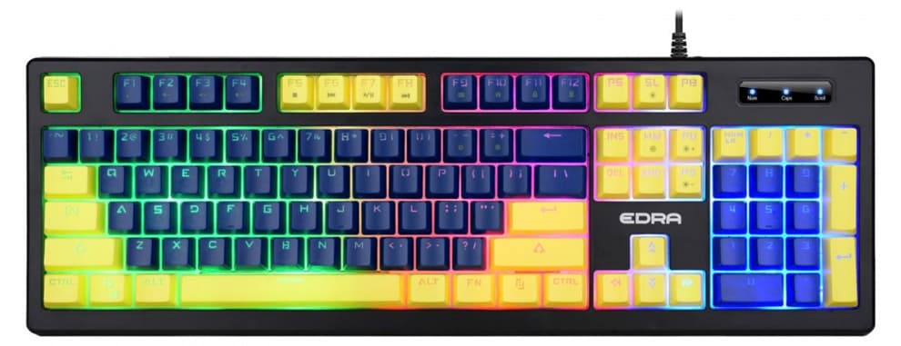 Bàn phím Gaming E-Dra EK302 Yellow + Blue