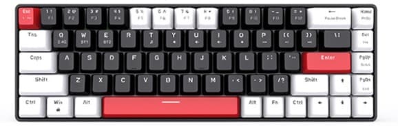 Bàn phím cơ E-Dra không dây EK368L White Black Brown Switch
