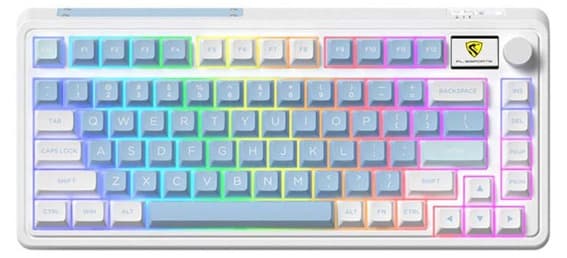 Bàn phím cơ FL-Esports CMK75 SAM Lake Placid Blue FLCMMK Ice Violet switch