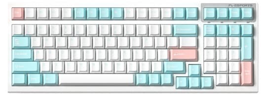Bàn phím cơ FL-Esports FL100 CPM White Body Marshmallow Wireless FLCMMK Ice Pink switch