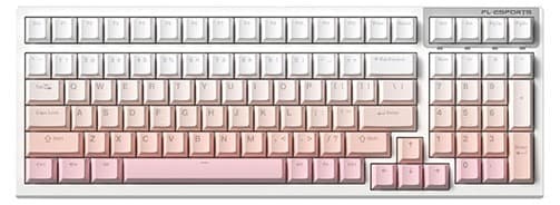 Bàn phím cơ FL-Esports FL100 CPM White Body – Gradient Pink, FLCMMK Ice Pink switch