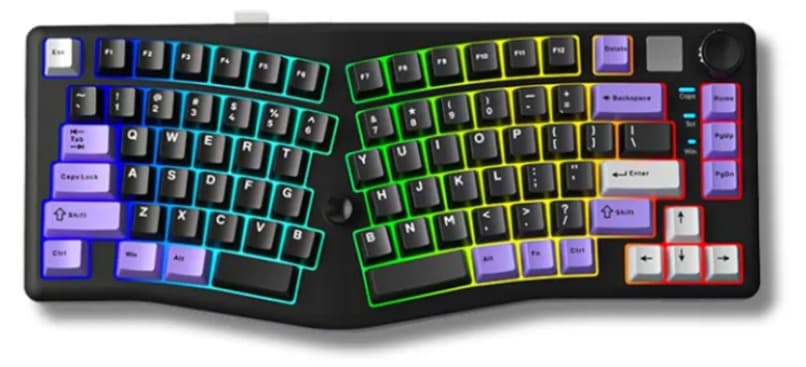 Bàn phím cơ LEOBOG ALICE A75 tím+đen Barbie switch