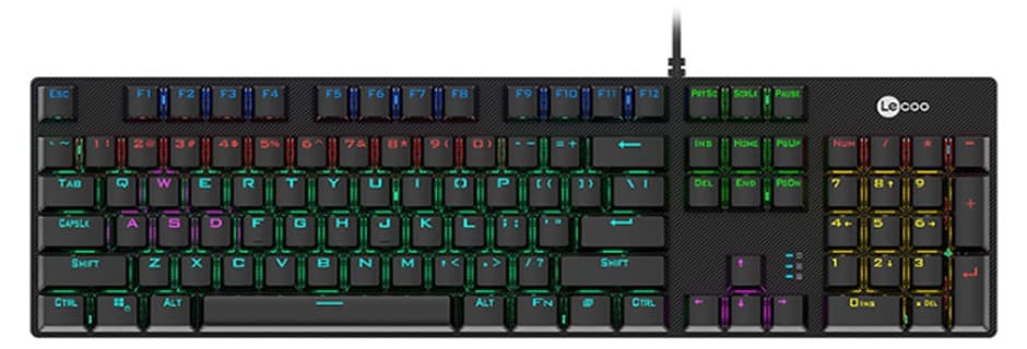 Bàn phím cơ Lecoo KG1101 RGB Blue Switch
