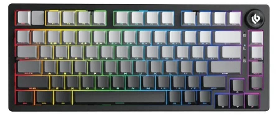 Bàn phím cơ LEOBOG 3 Mode Hi75C PRO Xám+đen gradient Reaper switch