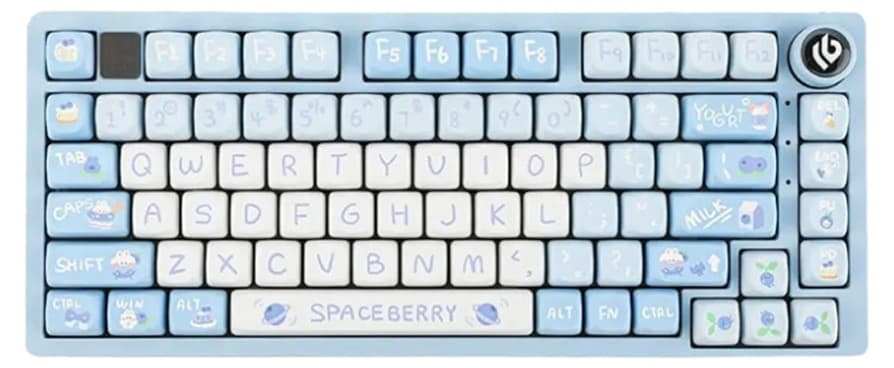 Bàn phím cơ LEOBOG Hi75 màu Xanh dương + trắng Space berry Nimbus V3 switch