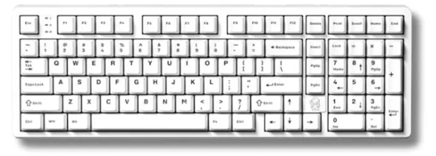 Bàn phím cơ LEOBOG Hi98 màu trắng White dragon switch