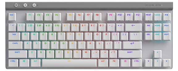 Bàn phím cơ Logitech Không dây G515 LightSpeed TKL White Tactile switch