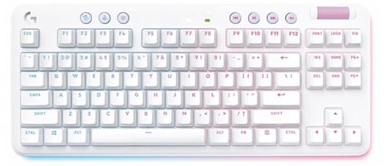 Bàn phím cơ Logitech Không dây G715 TKL RGB AURORA OFF WHITE TACTILE