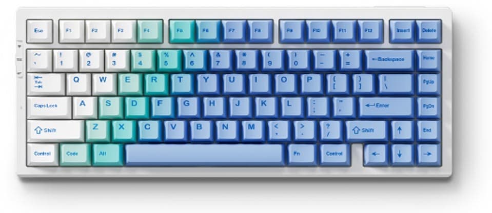 Bàn phím cơ MCHOSE 3 Modes G75 Pro – Arctic Snow Matcha Latte switch