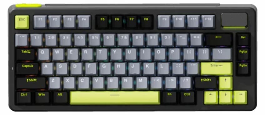 Bàn phím cơ Rapoo V700DIY-75 Đen Xám Xanh Lá