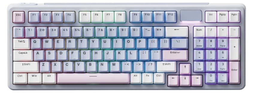 Bàn phím cơ Rapoo V700DIY-98 Xanh Dương Xám Hồng