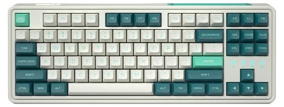 Bàn phím FL-Esports CMK87SAM Cool Mint Kailh BOX Red