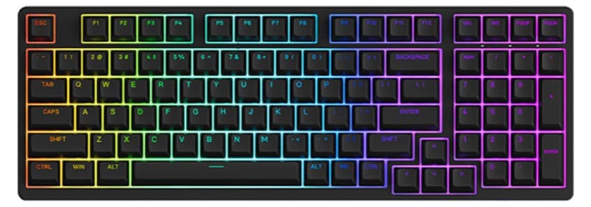 Bàn phím Gaming không dây AKKO 3098B Plus Black ,Akko switch v3 – Cream Yellow Pro