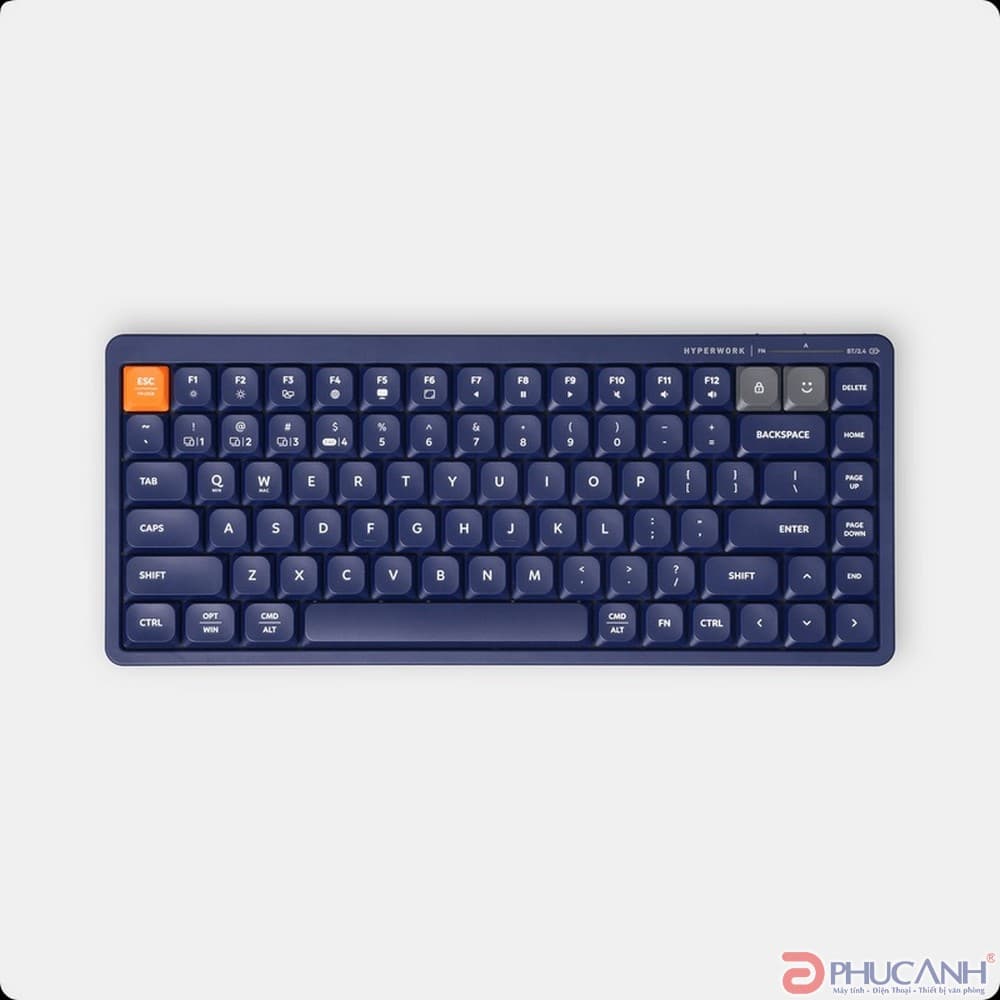 Bàn phím không dây HyperWork SilentKey Mini HPW-TS01M-BLE Xanh