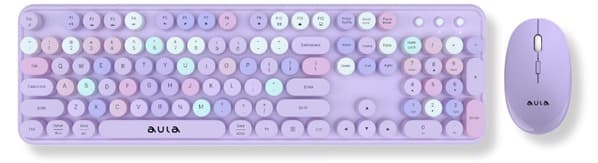 Bộ bàn phím chuột không dây Aula AC306 Tím