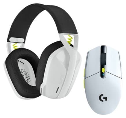 Bộ Chuột – Tai nghe (M&HS) Logitech Lightspeed Wireless Combo Gaming Đen-Trắng